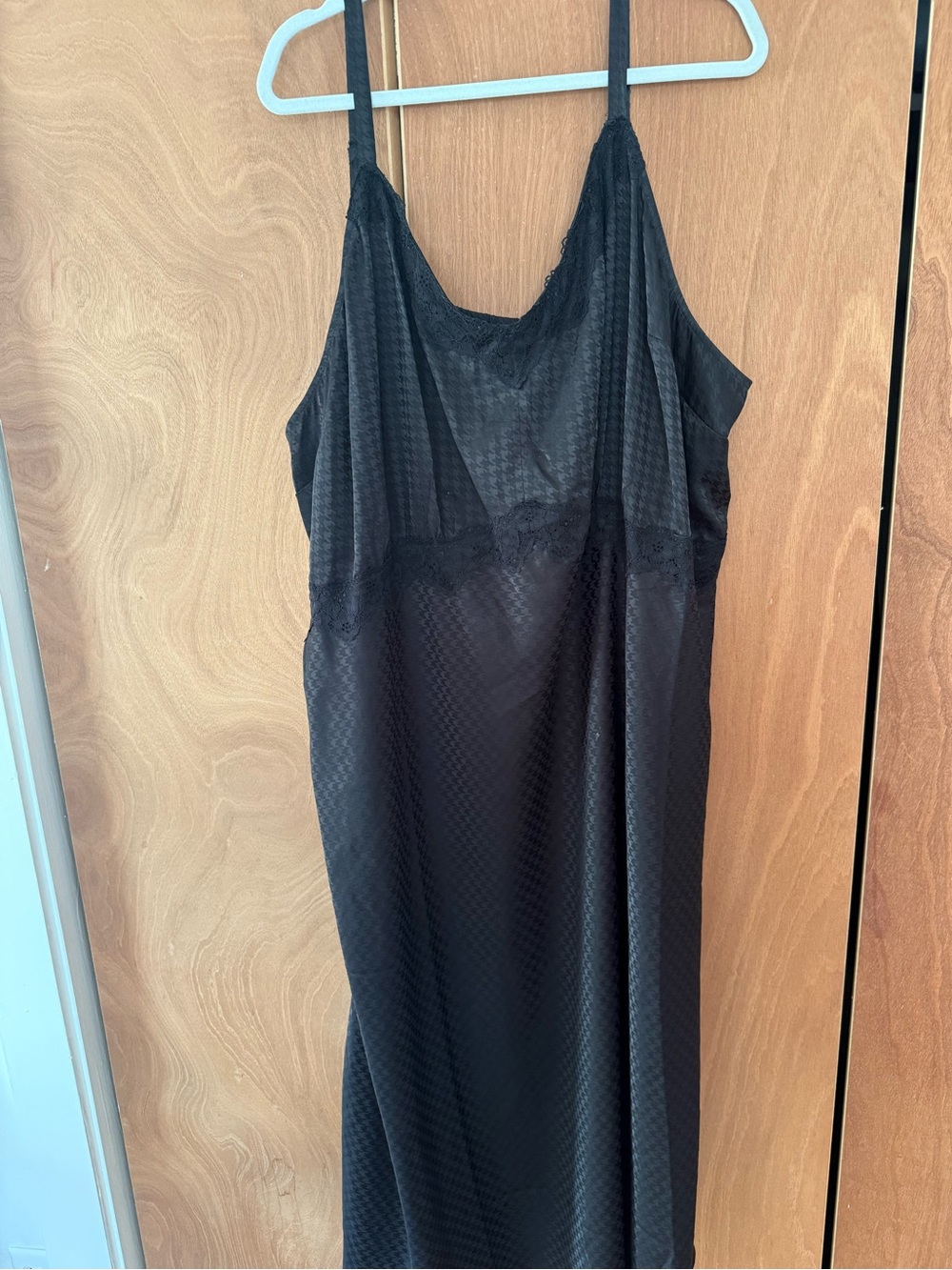 torrid Black Lace-Trim Slip Chemise